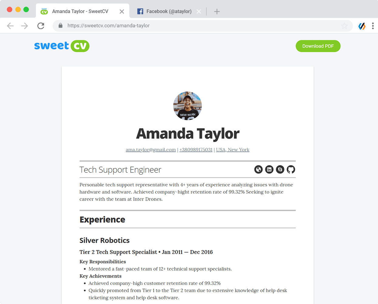 Turn your resume into your personal web page Turn your resume into your personal web page