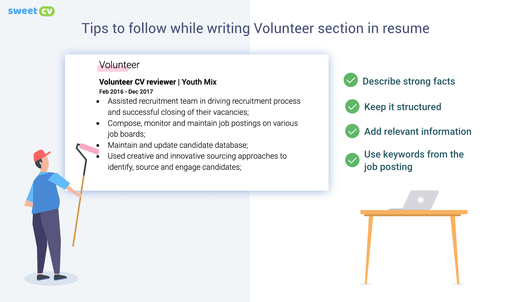 Tips while writing the Volunteer section in your resume