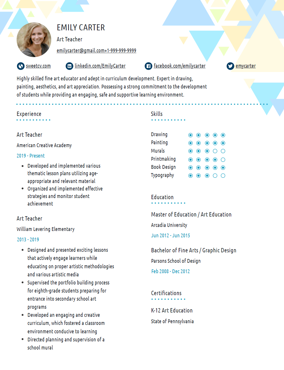 CV Template Jade