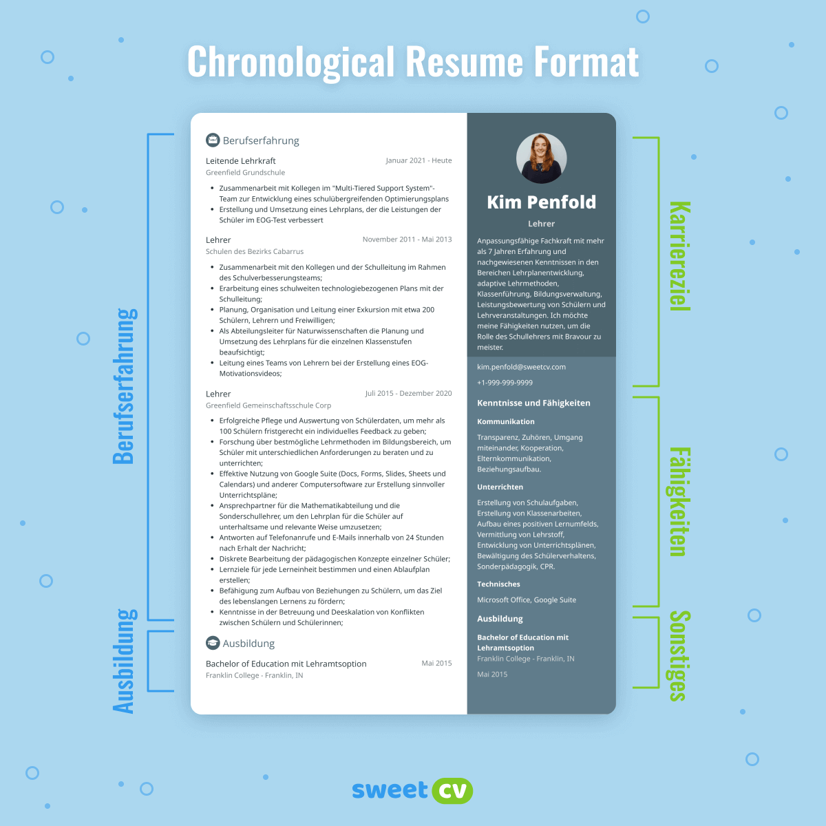 To draw the recruiter's attention to your work experience use reverse chronological resume format